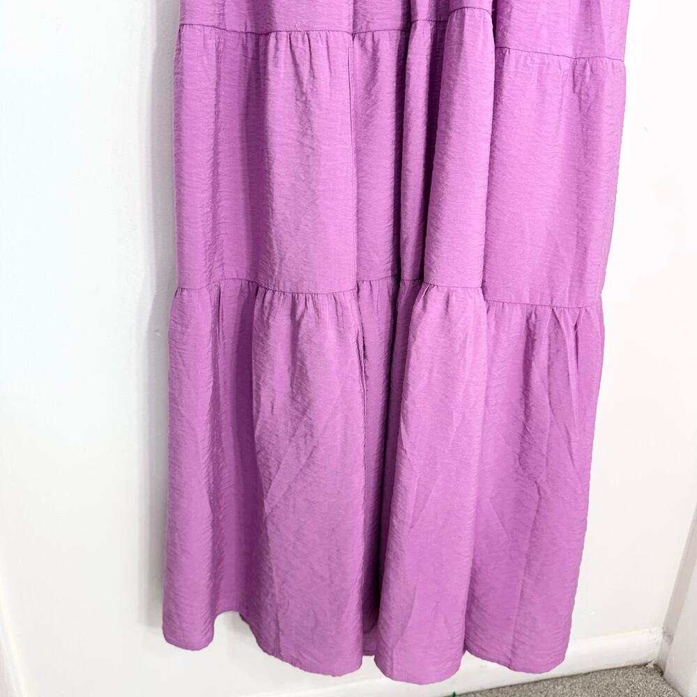 NWT Abercrombie & Fitch Tiered Maxi Dress Flowy | Purple | SZ S - Picture 5 of 10
